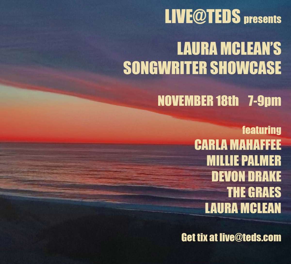 Laura McLean’s Songwriter Showcase